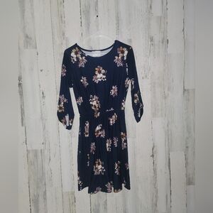 French Grey Empire Waist Dress